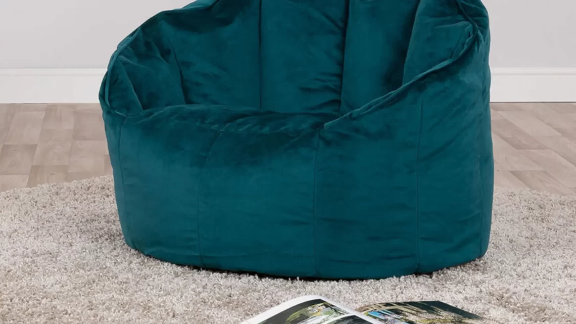 Pouf Géant Salon Avec Dossier - 150x95x63 Cm - Mousse Mémoire - Tissu Chenille Beige - Canapé 2 Places